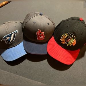 3 new era hats. 7/1/2 and one 7/5/8.